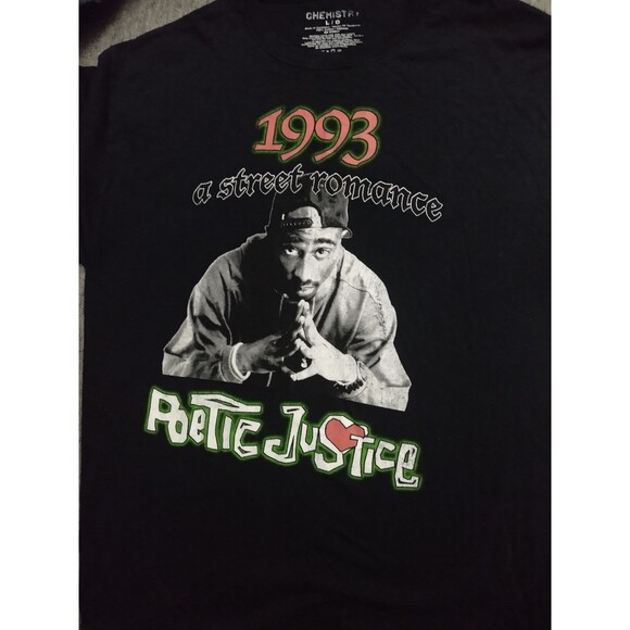 Poetic Justice Tupac Black Tee - Picture 1 of 6